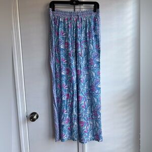 Lilly Pulitzer for Target Palazzo Pants in My Fans Print. Small. Seashell.
